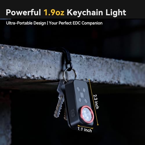 Yzoni R3 EDC Flashlight Rechargeable, Pocket Clip On Flashlight, Mini Magnetic Flashlight with 800LM Spotlight & 600LM Floodlight, USB-C Small Flashlight for Inspection, Repair, Camping & Emergency