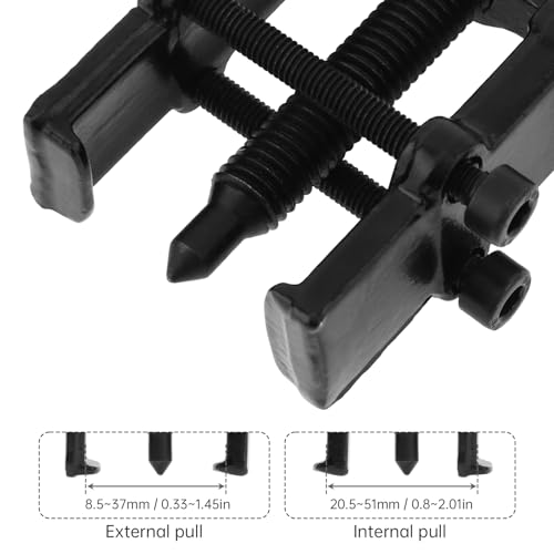 ChgImposs 2 Inch 2-Jaw Gear Puller, Adjustable CR-V Steel Bearing & Gear Separator Tool for Removing Bearings, Pulleys, Flywheels, Auto Mechanic Repair Tool - size: 2 inch