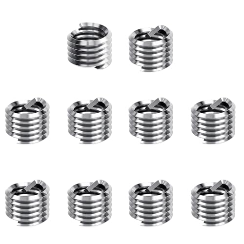 10 Pcs Wire Thread Insert 6-32 UNC, 1.5D, 304 Stainless Steel | Helicoil Type Coiled Wire Thread Repair Insert, Corrosion Resistant Screw Sleeve Kit for Auto Industrial Engine Repair - size: 6-32-1.5D