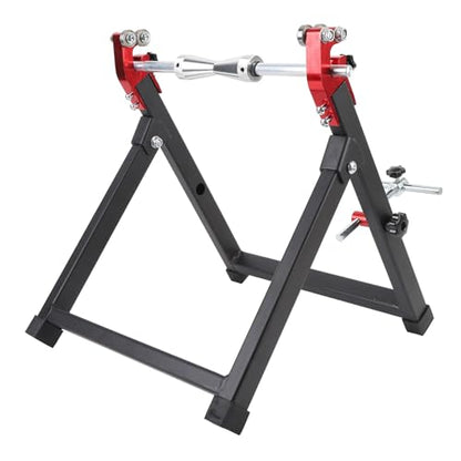 Pomya Wheel Balancer Stand, Portable Foldable Adjustable Rim Truing and Tire Balancing Tool with Center Alignment Cones, for Sport Bike and Dirt Bike Wheels
