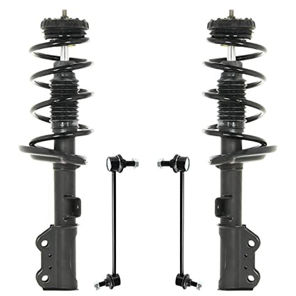 Detroit Axle - 4pc Front Struts Sway Bars for 2010-2016 Cadillac SRX, Struts with Coil Spring Sway Bar End Links - size: 4QS47245/ sway kit