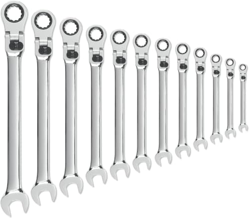 GearWrench 12 Pc. 12 Pt. XL Locking Flex Head Ratcheting Combination Wrench Set, Metric - 85698 (Pack of 6) - size: 12 Pc. 12 Pt. (Pack of 6)