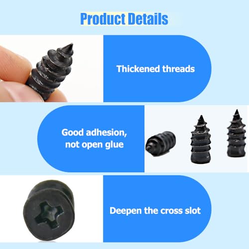 Tire Repair Nails Kit with 2 Sizes, Screw in Tire Repair Plugs with Box and Screwdriver, Fast Self-Service Tire Repair Tools (20 pcs) - color: 20 pcs