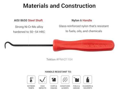 TEKTON 90-Degree Pointed Pick (1/8 x 3 in. shank) | PNH21103 | Made in USA - style: 90-Degree Pick