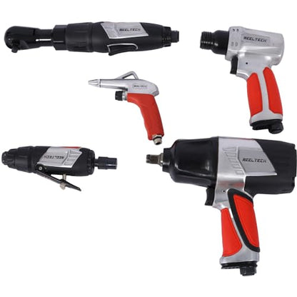 44 Piece Professional Air Tool Accessory Kit, Impact Wrench, Air Ratchet, Die Grinder, Blow Gun, Air Hammer, Dual Air Chuck, Tire Gauge, and Accessories