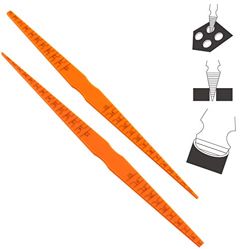 PAGOW 2 Pack Plastic Car Door Panel Gap Alignment Gauge Measuring Tool, Taper Feeler for Auto Car Vehicle-Orange Red | Taper Feeler for Auto Car Vehicle-Orange Red - color: 2 Pack