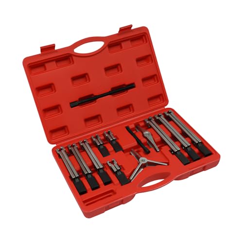 13Pcs Gear Puller Set, 2 Jaw & 3 Jaw Bearing Puller for Internal External Bearings Gears Pulleys Flywheels Removal, Heavy Duty Cr-V Steel Automotive Vehicles Machinery DIY Pulling Tool Kit - color: Red