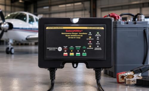 BatteryMINDer 244CEC2-AA-S5 24V 4A Aviation Battery Charger | Calibrated for Concorde Batteries ONLY | Aircraft Battery Maintainer & Desulfator