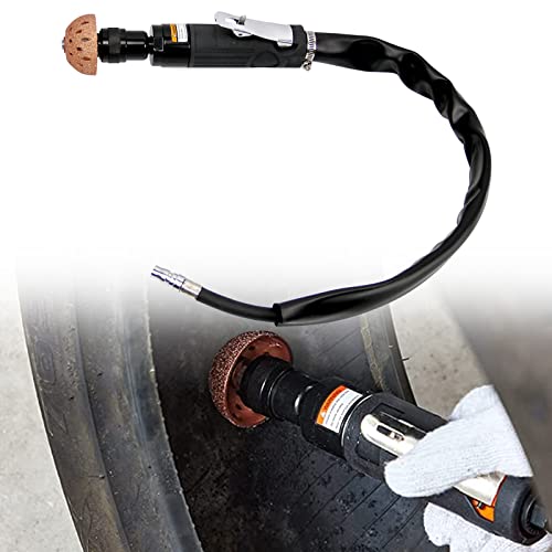 Sporacingrts 2500rpm Low Speed Air Tire Buffer Tire Repair Kit Polishing Cleaning Tool 35 mm Pneumatic Automatic Buffing Wheel Machine Tire Patch Tools Rear Exhaust - style: standard