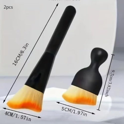 2-Piece Car Interior Detailing Brush Set, Ultra-Soft Bristle Dust Sweepers for Air Vents, Dashboard, and Keyboard Crevices, Long and Short Handle Auto Dusting Tools