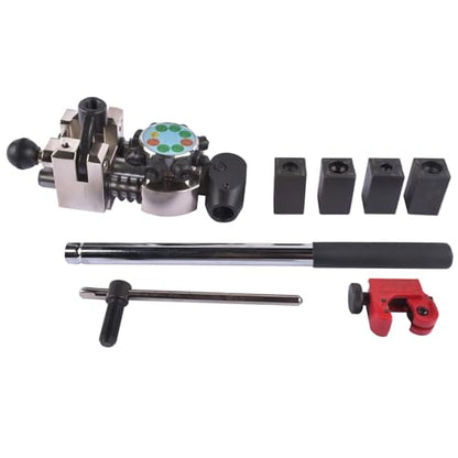 Brake Line Flaring Tool Kit 45° Degree Single Double & Bubble Brake Tubing Flares for Soft Metal of Steel and Copper Lines Suitable for Garages, Repair Shops and DIY