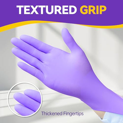 Basic Nitrile Exam Gloves, Medical Violet Blue Gloves Disposable Latex Free Medium Powder-Free For Exam, Food Prep Cleaning, 100 Pcs, M, NGPF1035 - size: Medium, style: Pack of 100