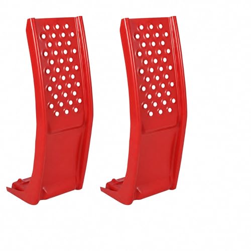 8 Inch Lift Solid Steel Car Ramps 2 Pack, 8000 LBS Total Capacity 2000 LBS Per Ramp, Heavy Duty Anti-Slip Truck Ramps, Auto Service Ramps for Oil Change & Vehicle Repair Maintenance (Red)
