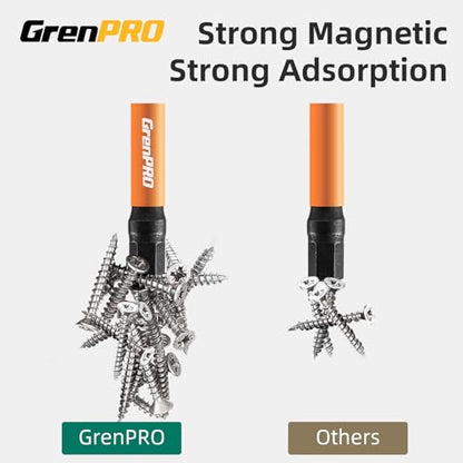 GRENPRO Allen Wrench Drill Bit Set 10pcs Metric, Impact Hex Head Screwdriver Bits Sets, 1/4” Hex-Shank S2 Steel, CNC Machined Tips With Magnetism, 2” Long Magnetic Driver Bit With Storage Box - size: 2" 10pcs(Metric)