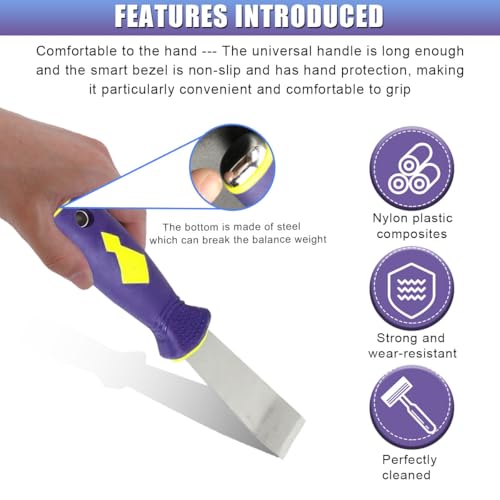 Wheel Weight Remover, Auto Tire Repair Tool with Non-Slip Grip for Removing Adhesive Stick-On Wheel Weights, Universal Tire Balancer Scraper for Most Vehicles (Scraper) - size: Scraper