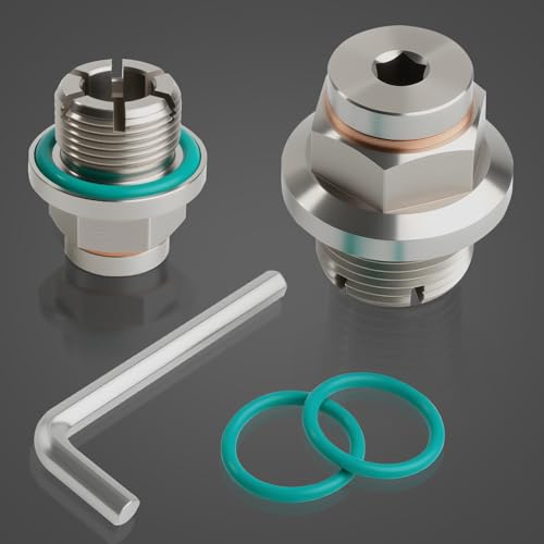 M22.1-1.5 x 15mm Oversize Piggyback Oil Drain Plug, Stainless Steel Self Tapping Oil Pan Thread Repair Kit - size: M22.1-1.5 x 15mm