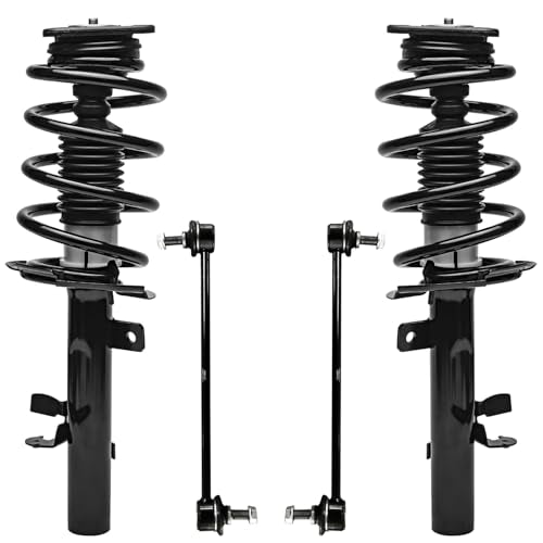 Detroit Axle - Front 4pc Struts Sway Bars for 14-19 Ford Escape | Struts & Coil Spring Sway Bars 2014 2015 2016 2017 2018 2019 Replacement Suspension Kit - size: 4QS47041/ sway kit