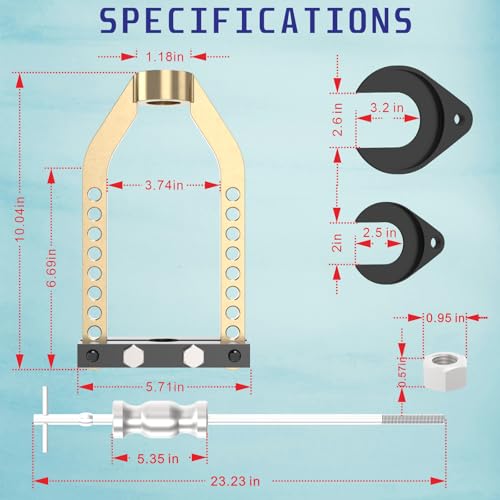 Universal CV Axle Removal Tool Set with Inner CV Axle Puller Tool with 5/8"-18 Slide Hammer and CV Joint Puller Propshaft Separator Tool U Joint Removal Tool - style: 2-in-1