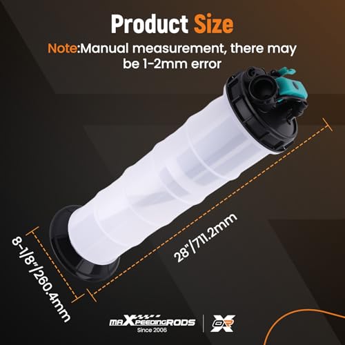 maXpeedingrods 2.5 Gallon/9.5L Pneumatic/Manual Fluid Extractor, Automotive Oil Extractor Pump, Transmission Filler Pump Oil Vacuum Changer with 5pc Brake Bleeding Hose for Car, SUVs, Truck, Yachts