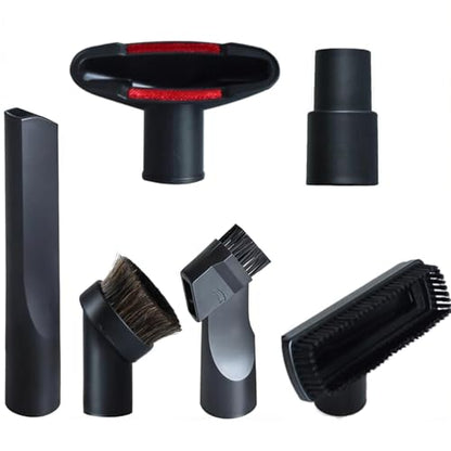 Vacuum Attachments Accessories Cleaning Kit Brush Nozzle Crevice Tool for 1 1/4 inch & 1 3/8 inch Standard Hose 6pcs