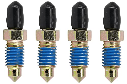4 PCS Speed Bleeder,Bleeder Valve,Quick Bleeders with Dust Caps M10x1.5-35.5mm, H9406-4, 13908, 12702, 105407, 639580 - size: M10x1.5 - 35.5mm (4 PCS)