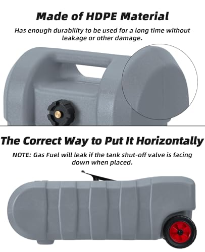 15 Gallon Gas Can, Portable Fuel Tank With Pump, Fuel Transfer Tank, Portable Gasoline Tank On Wheels With Le Fluid Transfer Siphon Pump and 10-Inch Hose for Cars, Boats, Lawnmowers, ATVs - color: Grey