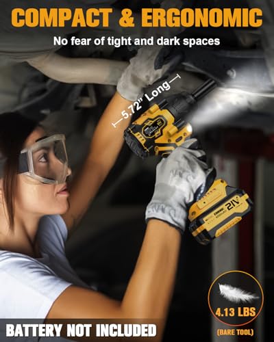 EWORK 1/2" Cordless Impact Wrench Compatible with Makita 18V Battery | 775 Ft-lbs Compact Brushless High-Torque Impact Gun, 3-Speed Modes, Includes 5 Sockets (Only Tool)