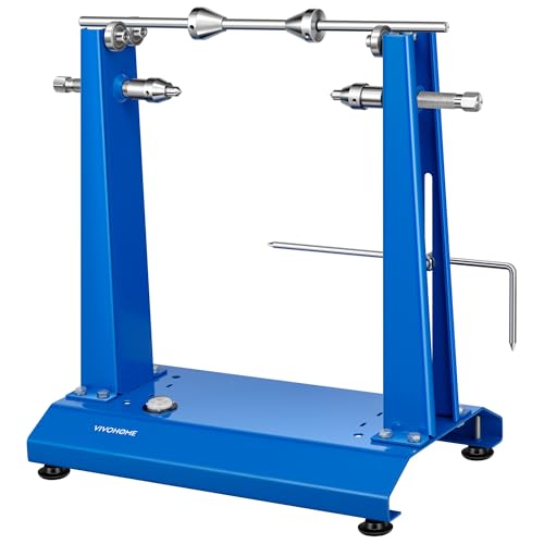 VIVOHOME Motorcycle Wheel Balancer & Truing Stand, Spin Static Truing Stand and Tire Balancing Tool for Most Motorcycles and Sport Dirt Bikes with Adjustable Centering Cones, and Truing Pointer, Blue - color: Blue