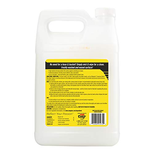 Meguiar's Ultimate Waterless Wash & Wax - Waterless Car Wash & Wax Without Swirling or Scratching - Easy Car Maintenance, No Water Required -1 Gallon (128 Oz) - size: 1 Gallon