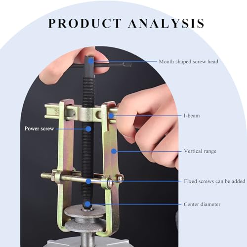 4" 2-Jaw Gear Puller, Adjustable Carbon Steel Flywheel Remover Bearing Gear Puller, Two Claws Separate Lifting Device Pump Removal Tool for Bearings Pulleys Flywheels - color: Black & Yellow