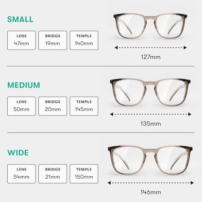 Stoggles Square Z87.1 Certified Polycarbonate Safety Glasses, Anti-Fog | Stylish, Protective, Blue-Light + UV Blocking, Top/Side Shields, Rx Ready, Unisex, Light, Scratch & Impact Resistant - color: Cold Brew, size: Medium