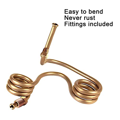 25ft 3/16 True Copper-Nickel Tubing Kit, 16 Fittings, SAE Inverted Flare | Anti-rust alloy construction, highly flexible to bend, direct swap for vehicle brake and fuel tubing - size: 3/16, 1 Kit