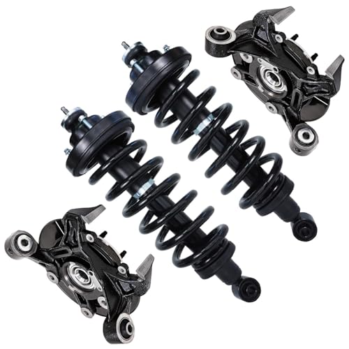 Detroit Axle - 4pc Rear Struts Kit for 2006-2010 Ford Explorer Mercury Mountaineer, Steering Knuckles and Wheel Bearing Hubs Assembly, Struts w/Coil Spring Assembly 2007 2008 2009 Replacement - size: 4QU48576/ Big strut kit