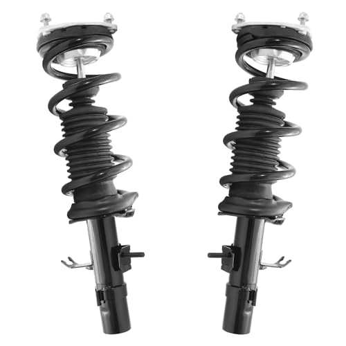 Detroit Axle - AWD Front Struts for 2009-2013 INFINITI G37, 2014-2017 Q60, 2010 2011 2012 Struts with Coil Spring Replacement Complete Struts Shocks Assembly - size: 11407_11408/PAIR