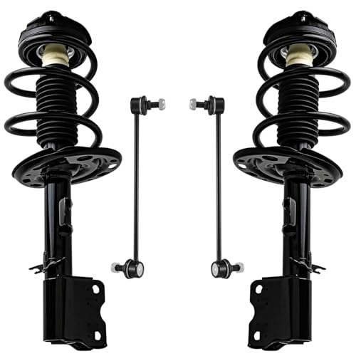 Detroit Axle - 4pc Front Struts Sway Bars for 2009-2013 Nissan Murano, Struts & Coil Springs Sway Bar Links 2010 2011 2012 Replacement Suspension Kit Quick Install Ready Struts Shocks Assembly - size: 4QS47403/ sway kit