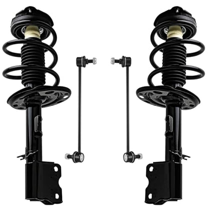 Detroit Axle - 4pc Front Struts Sway Bars for 2009-2013 Nissan Murano, Struts & Coil Springs Sway Bar Links 2010 2011 2012 Replacement Suspension Kit Quick Install Ready Struts Shocks Assembly - size: 4QS47403/ sway kit