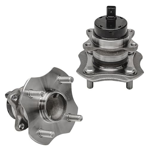 Detroit Axle - Pair Rear Wheel Bearing and Hubs Assembly for 2000-2005 Toyota Echo, 2004-2006 Scion xB xA, 4 Lugs w/ABS - style: 512209 x2/Pair