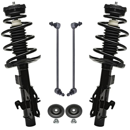 Detroit Axle - 3.6L Front Struts w/Coil Spring + Front Sway Bars Suspension Kit Replacement for 2010-2012 Chevrolet Camaro - 4pc Set - size: 4QS47123/ sway kit