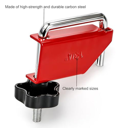 DEAYOU 4 PCS Hose Pinch Off Pliers Set, Carbon Steel Hose Clamp Pliers for Flexible Fuel Line, Coolant, Radiator, Heater, Hose Clamp Tool Kit, 3/8", 1/2", 1", 1-3/4", Without Damaging the Line