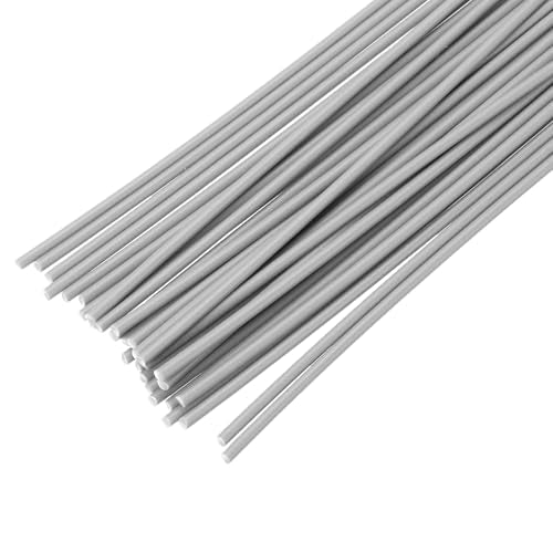 MECCANIXITY 30pcs 8 Inch Plastic Welding Rods TPO Welding Strips Welder Rods for Plastic Welder, Car Bumper, Kayak Repair, Daily Plastic Repair, Grey