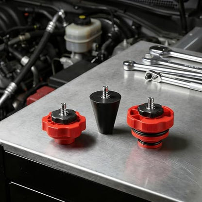 VCC Power Steering Adapter Kit, Power Brake System Steering Bleeder Tools | 3-Piece Ford/GM Adapter Set,Brake System Bleeding Tools for Fluid Exchange Service Air Tight Bleeder