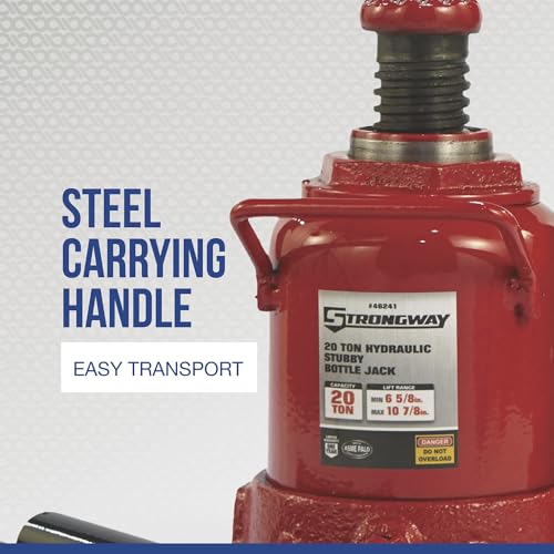 Strongway 20-Ton Hydraulic Stubby Bottle Jack | Controlled lifting and positioning, Professional garage use, Stable service support, Durable steel construction - style: 20 Ton