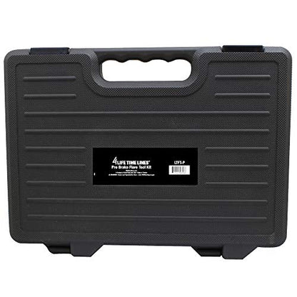 4LIFETIMELINES Professional Brake Line Flare Kit for Single, Double (SAE) Flares & Bubble (ISO) Flares - 2 Flaring Bars, 12 Flaring Dies, Tubing Cutter, Tubing Reamer, & Storage Case - size: Professional Kit