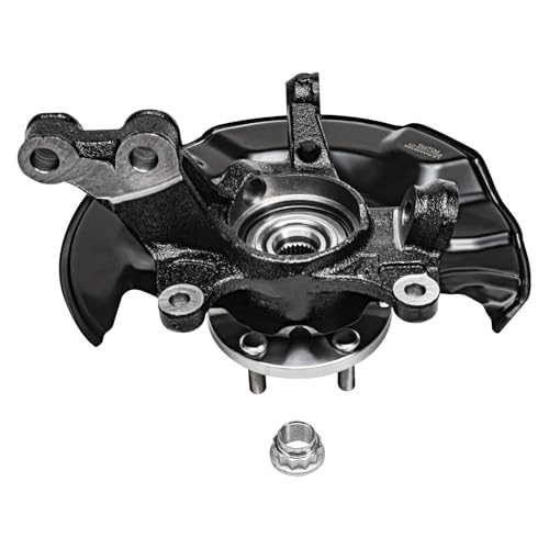 Detroit Axle - Front 4pc Steering Knuckles Kit for 09-13 Toyota Corolla, 11-13 Matrix, 2 Steering Knuckles & Wheel Bearing Hubs 2 Struts w/Coil Spring 2009 2010 2011 2012 2013 Replacement Suspension - size: 4QU48588/ Big strut kit