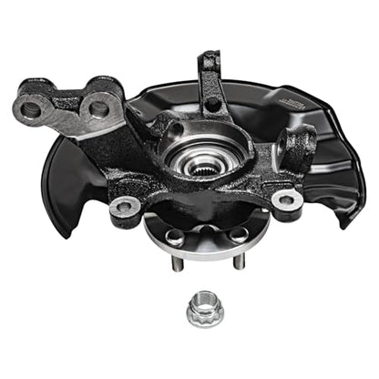 Detroit Axle - Front 4pc Steering Knuckles Kit for 09-13 Toyota Corolla, 11-13 Matrix, 2 Steering Knuckles & Wheel Bearing Hubs 2 Struts w/Coil Spring 2009 2010 2011 2012 2013 Replacement Suspension - size: 4QU48588/ Big strut kit