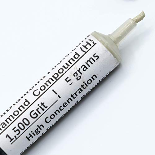 TechDiamondTools Diamond Polishing Compound Polishing Paste USA Made 1,500 Grit 6-12 Microns for Marble Glass Metal Rock Jewelry Resin Silver Chrome Gemstone with High Concentration of Diamond Powder - size: 1,500 Grit / 6-12 Microns