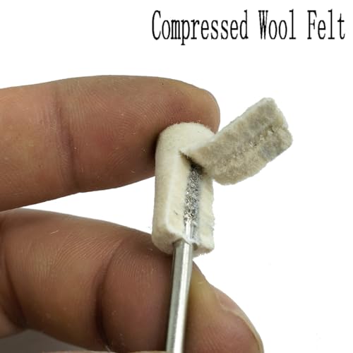 40 Pcs Cylinder Shape Wool Polishing Bits - 1/8'' Shank Wool Felt Buffing Polishing Kits for Dremel Rotary Tools (6mm/8mm/10mm/12mm) - style: 40 Pc Cylinder Shape Wool Polishing Bits