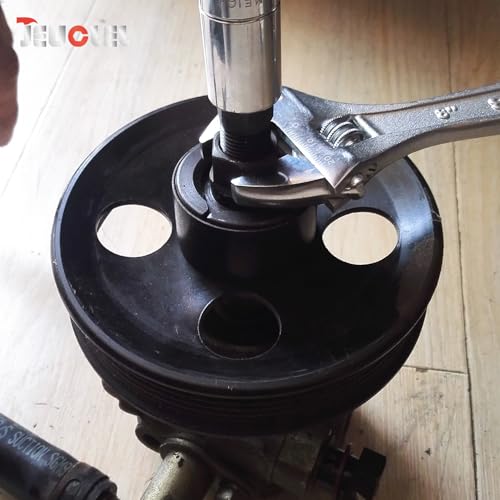 Power Steering Pulley Puller Remove Install Tool Compatible with Most Domestic Vehicles, Ford, GM, VW, Chrysler, Vacuum Pump Pulleys Installation Remover Tool Set Disconnect Tool Screw Set