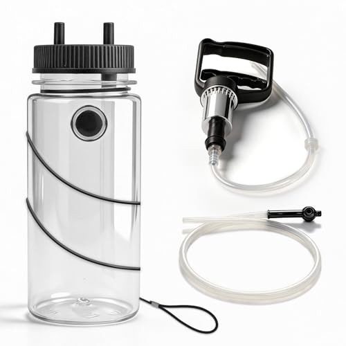 MR CARTOOL Brake Bleeder Kit 1L Brake Bleeder Bottle with Magnet, One Way Check Valve 25.98inTube for Motorcycle Collect Brake Fluid