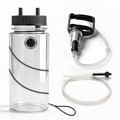 MR CARTOOL Brake Bleeder Kit 1L Brake Bleeder Bottle with Magnet, One Way Check Valve 25.98inTube for Motorcycle Collect Brake Fluid
